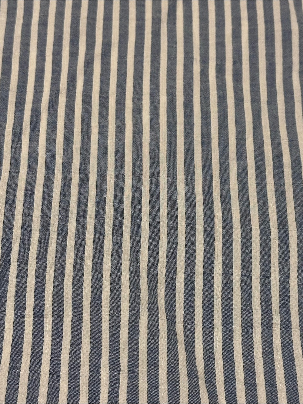 LC Lauren Conrad Blue & White Striped Ruffle Tie-Neck Blouse - Picture 6 of 6